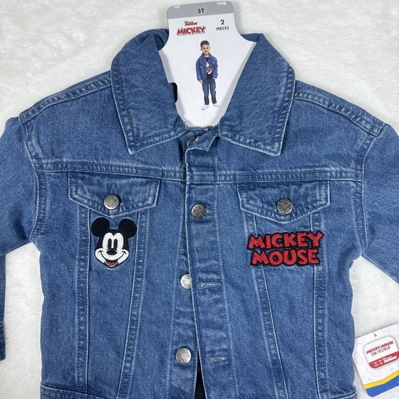 Disney Junior Mickey Size 3T Denim Jacket and Tee Set - Picture 2 of 7